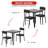 3 Pieces Dining Table Set, Square Kitchen Table and Upholstered Chairs for 2