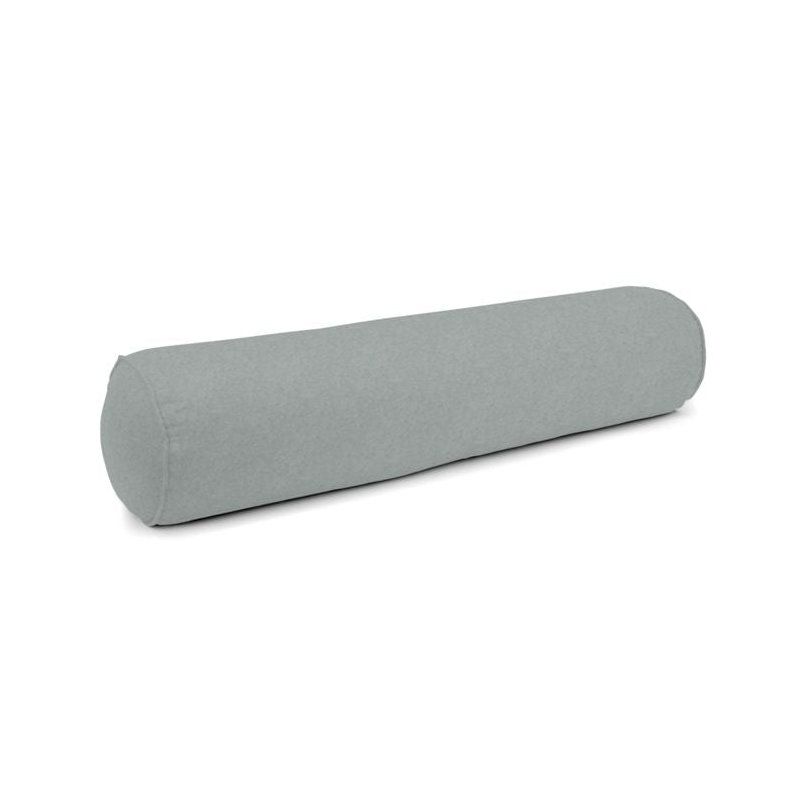 Velvet Bolster Pillow Cover & Insert, Sterling, 9" x 36"