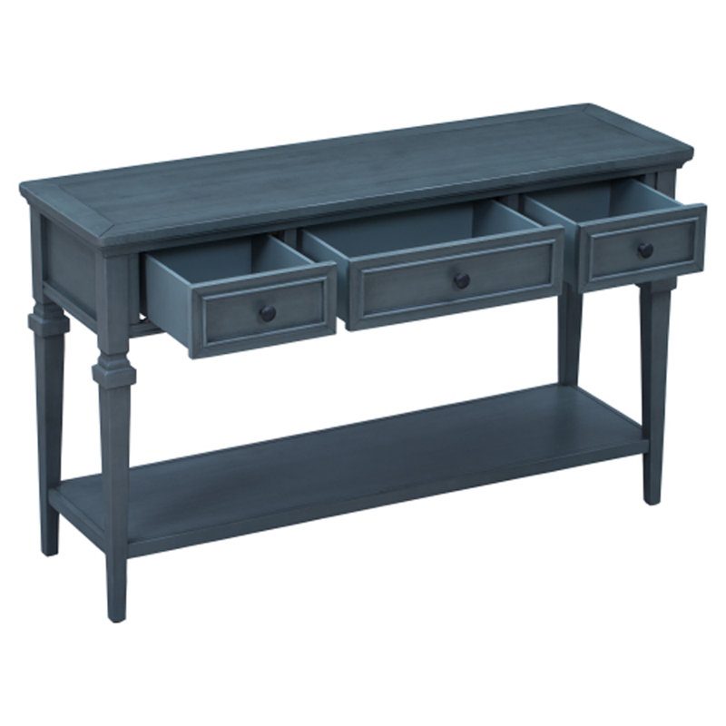 Dmitry 50'' Console Table,Hallway table,Hoyer table with a lower shelf, Navy