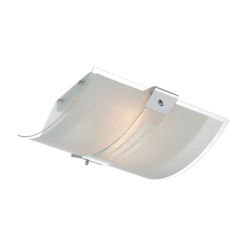 Armstong Glass Flush Mount, 2" H x 13" W x 11" D