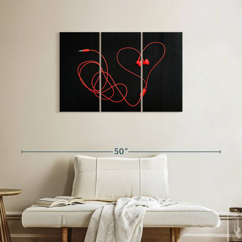 Écouteurs Abarca Heart, H 24 po x l 38 po