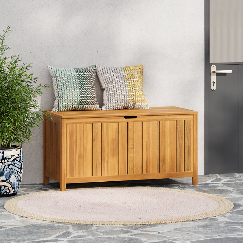 Boîte de rangement en bois d'acacia Sylvan 100 gallons