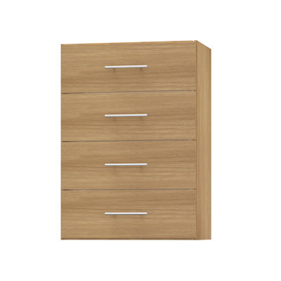 25.5" W Modular Closet System 4 Drawer Short Tower Unit, Wood