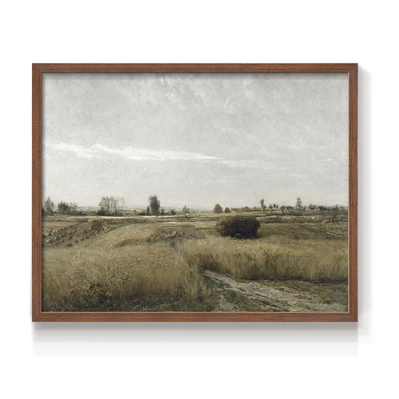 Paysages rétro-DCLXV III - impression encadrée - réaménageable, H 22 po x l 28 po, Noyer