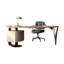 Bureau moderne brun en forme de pois unique-109050184