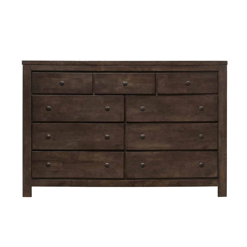 Commode brune à 9 tiroirs