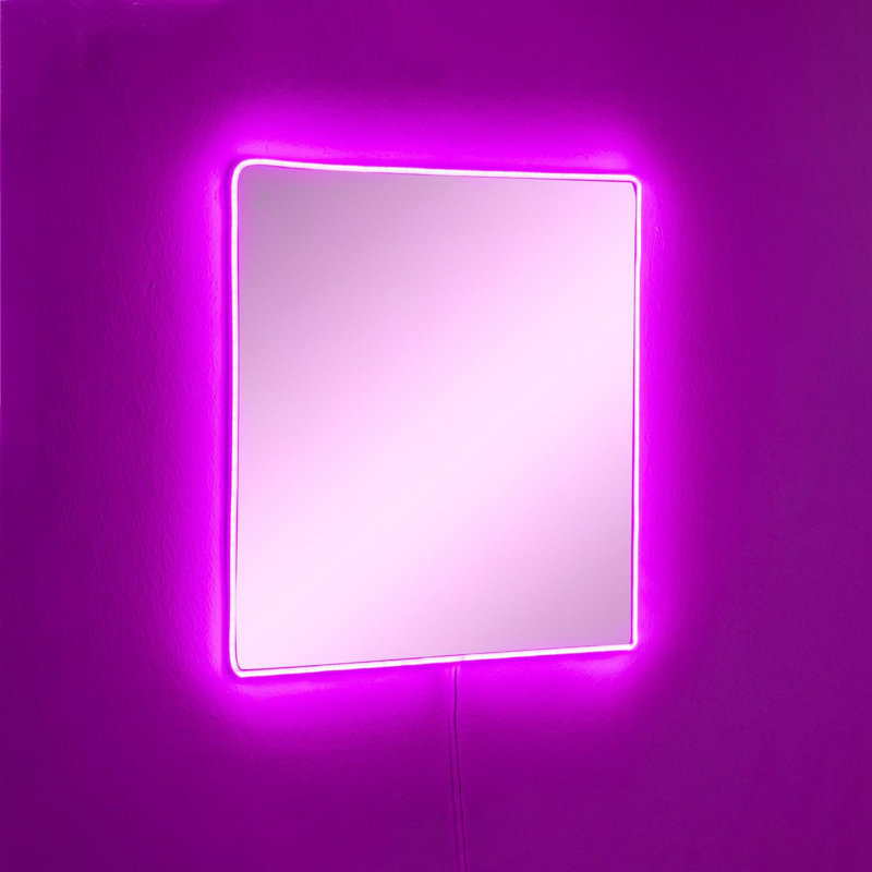 Miroir avec éclairage DEL, Rose