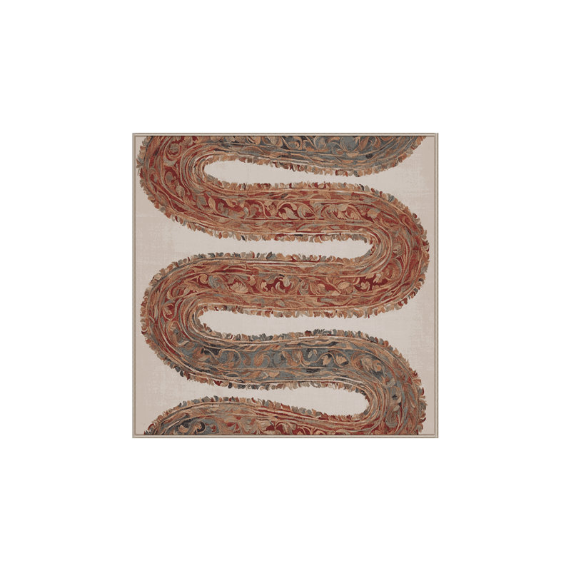 Tapis brun soyeux et moelleux, Carré 3 pi