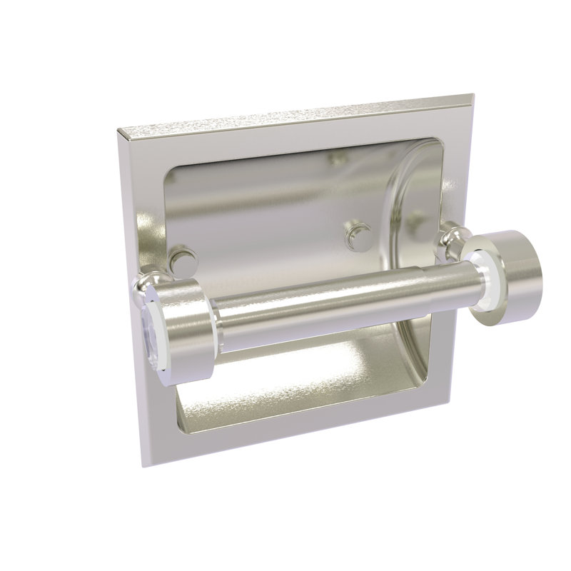 Porte-papier hygiénique encastré Jarrell, Nickel satiné