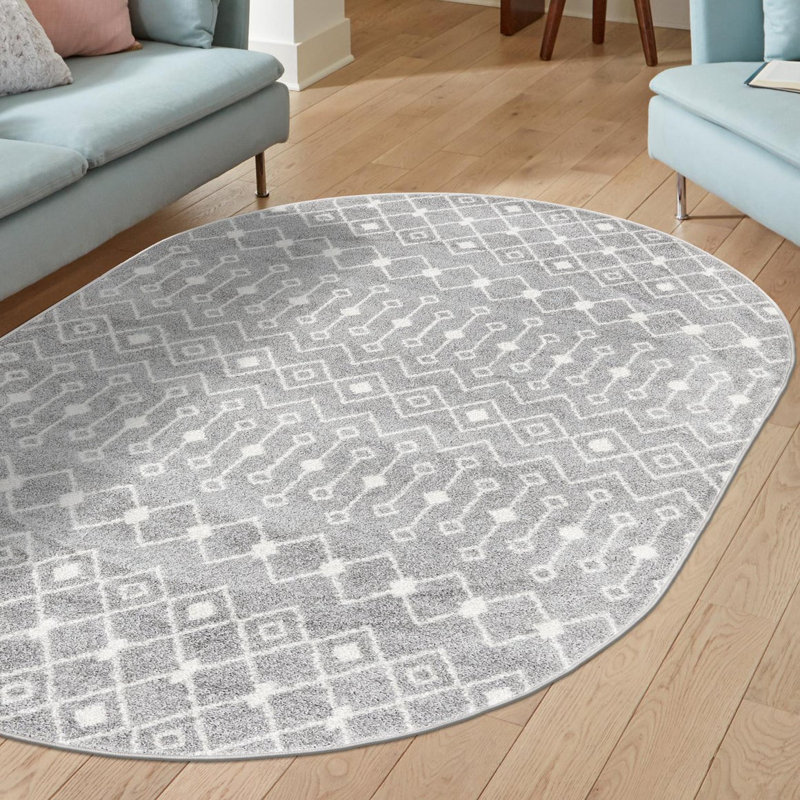 Somerville Geometric Indoor Rug, Oval 4'1" x 6'1"