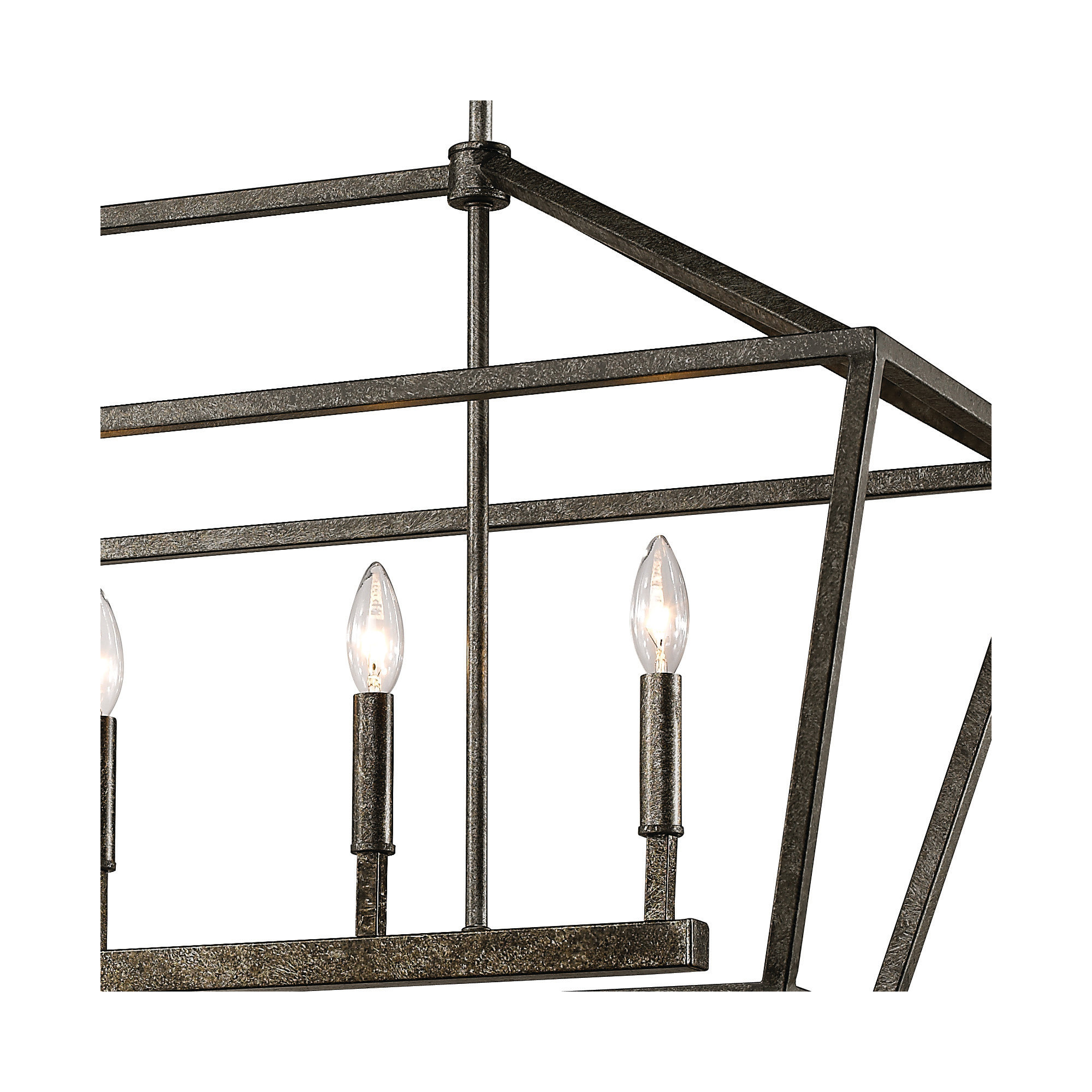 Glenhaven 5 Light Dimmable Pendant, Antique Silver