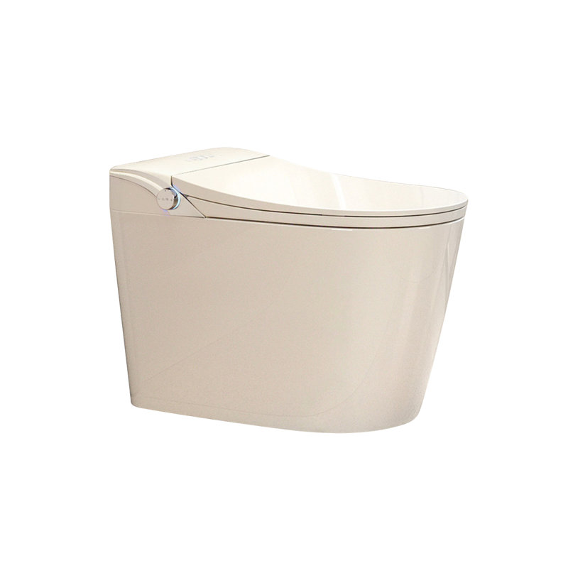 12" Rough-In 18.11"Seat Height Cream White Fully Automatic Smart Toilet for Small Bathrooms, with UV Sterilization, Sensor Lid Opening, Vortex Flush and Foam Shield