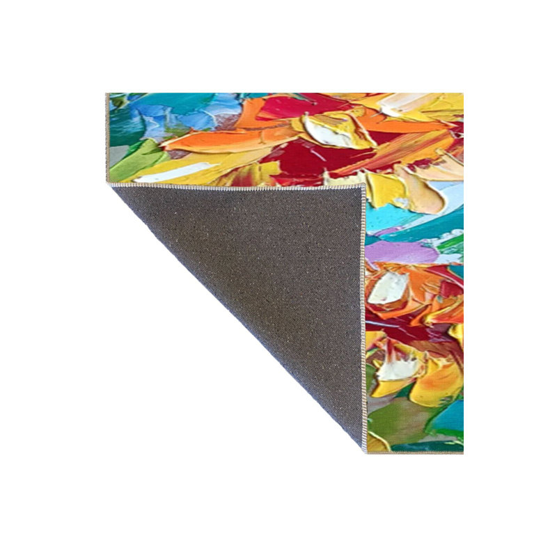 Tapis tissé coloré à motif de tournesol lavable à la machine, Tapis de couloir 2 pi 6 po x 9 pi 10 po inclus