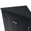 Armoire de rangement triangulaire noire avec tablettes réglables-843251651