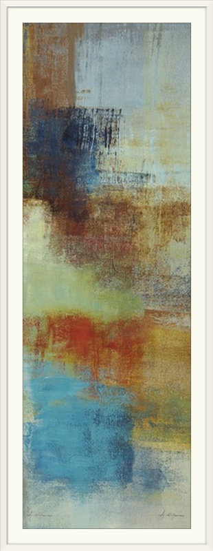 « ii » par simon addyman, reproduction d’art Color Abstract, H 44 po x l 20 po x P 1 po, Cadre blanc