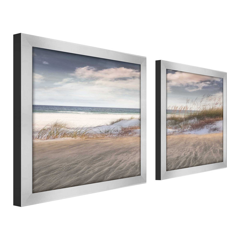 Parmi les feuilles de mer - ensemble de 2 reproductions de cadres photo simples