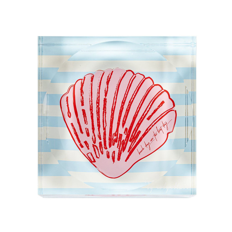Sally Seashells Stripe, Blue/Pink/White