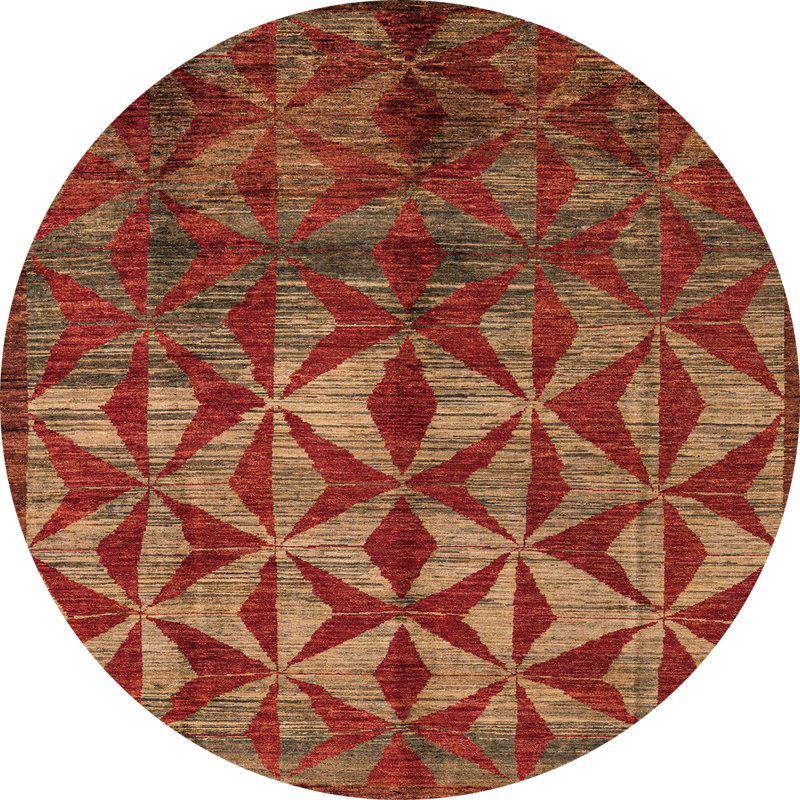 Abstract Indoor Rug, Round 7'
