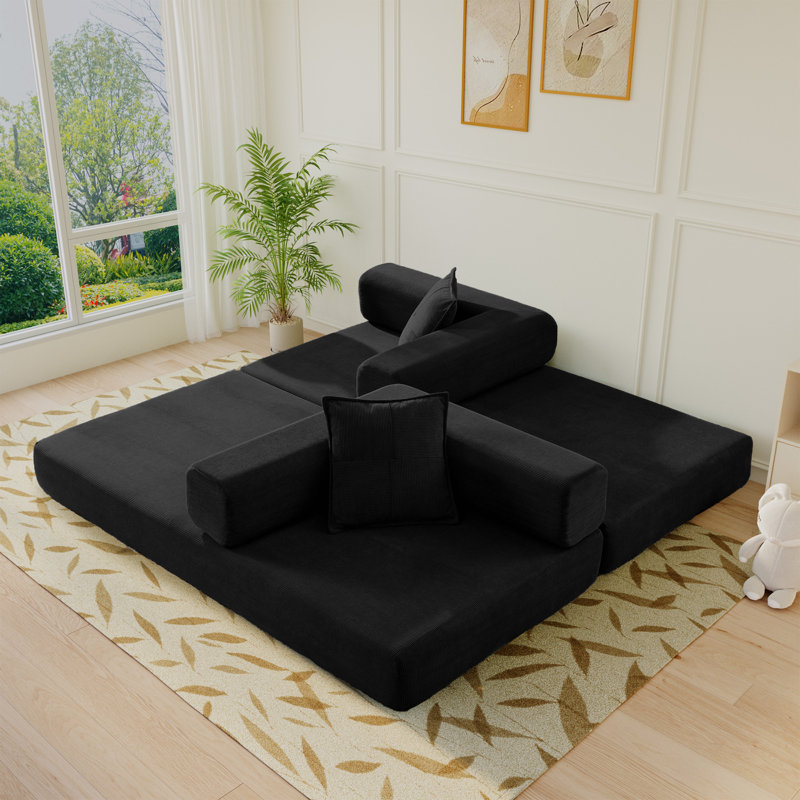 78-Inch King-Size Convertible Sleeper Sofa Bed with No Assembly, Hybrid Mattress Couch