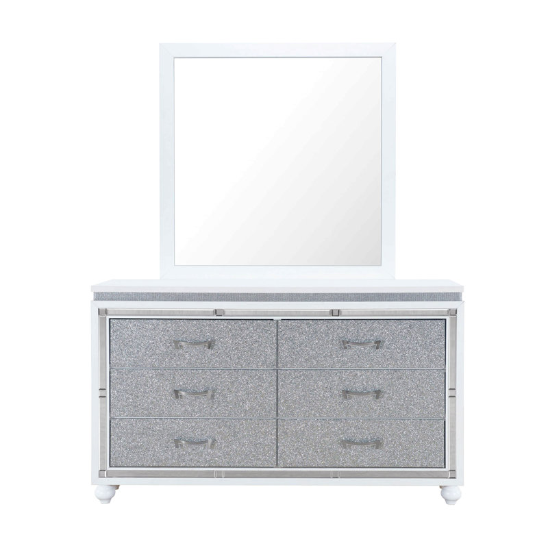 Miroir blanc pour vestiaire, chambre à coucher, Blanc