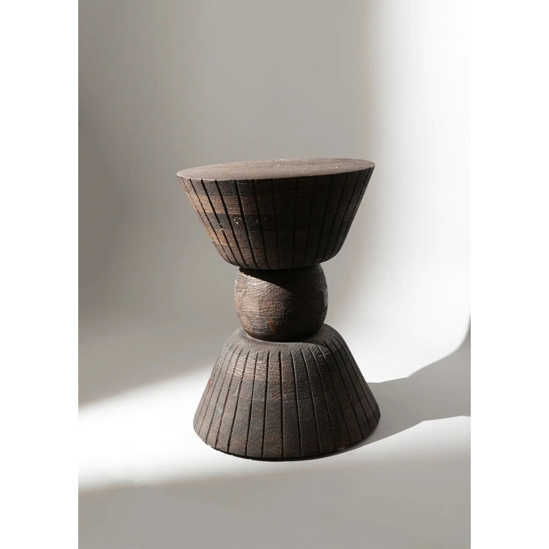 Table de bout décorative en bois - Table d'appoint - 16 x 16 x 22 po