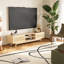 Meuble télé Mid-Century moderne avec portes coulissantes-330514881-301623948