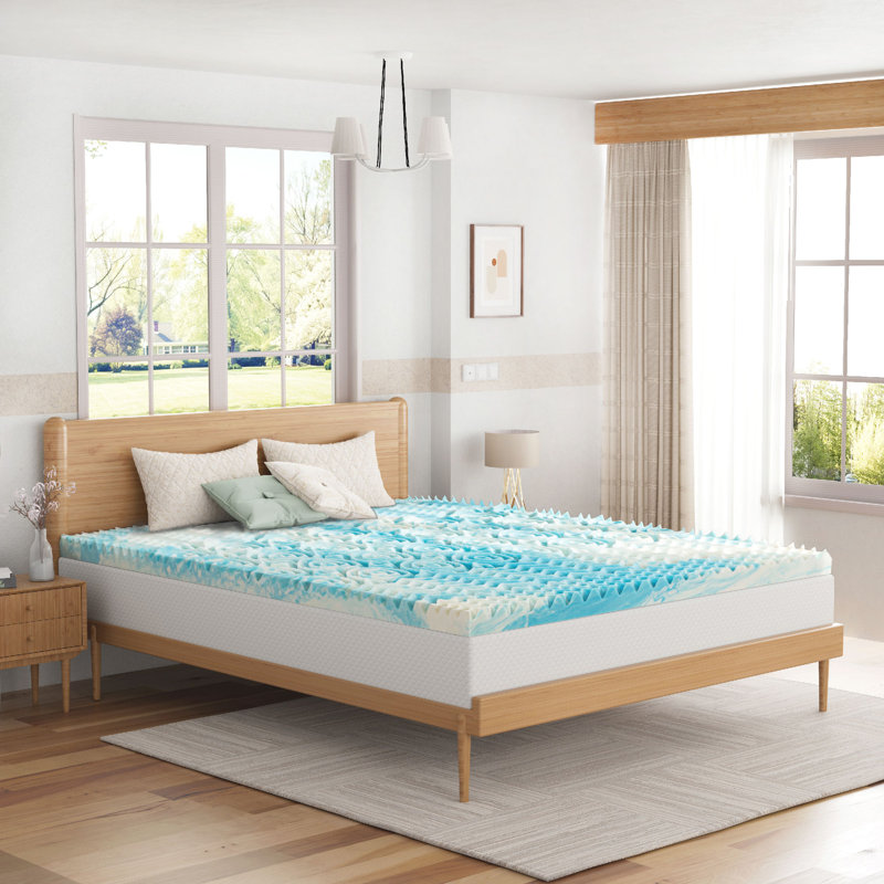 5-Zone Gel Aerofusion Memory Foam Mattress Topper, King, 2"