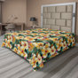 Abricot foncé, rose, bleu sarcelle / floral