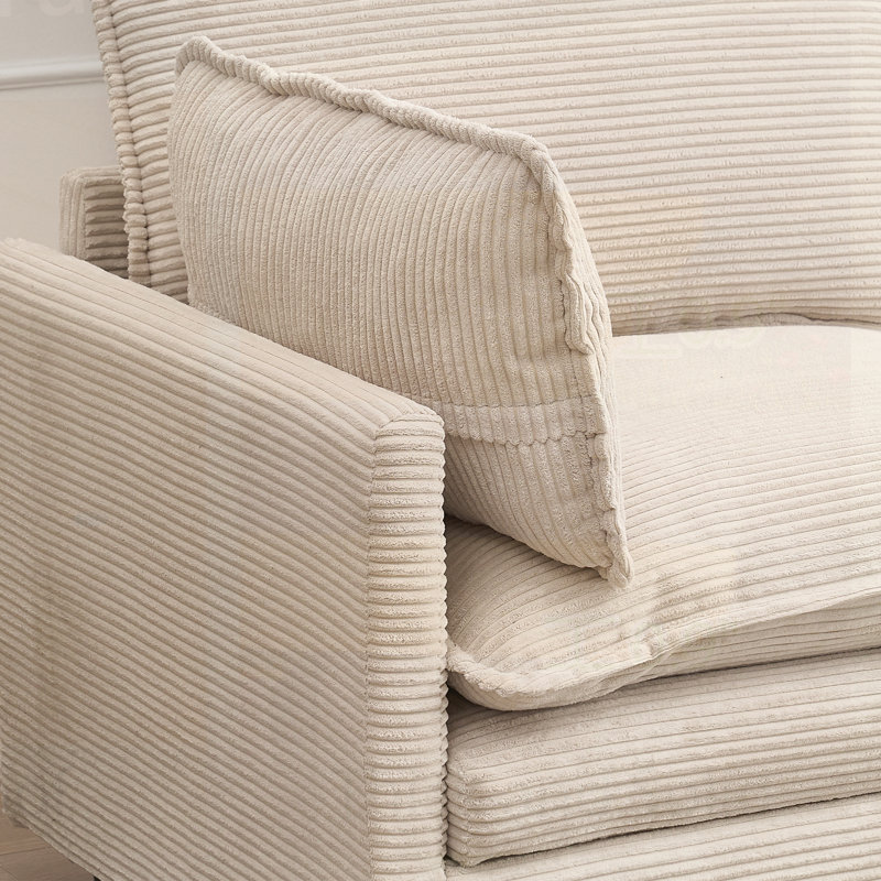 Modular Velvet U-Shaped Sofa with Ottoman and Lumbar Pillows, Deep Seating for Ultimate Comfort and Style, Beige