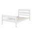 Structure de lit simple en bois avec tête et pied de lit intégrés-789447048
