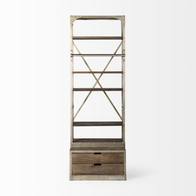 Schlueter Storage Bookcase, Silver