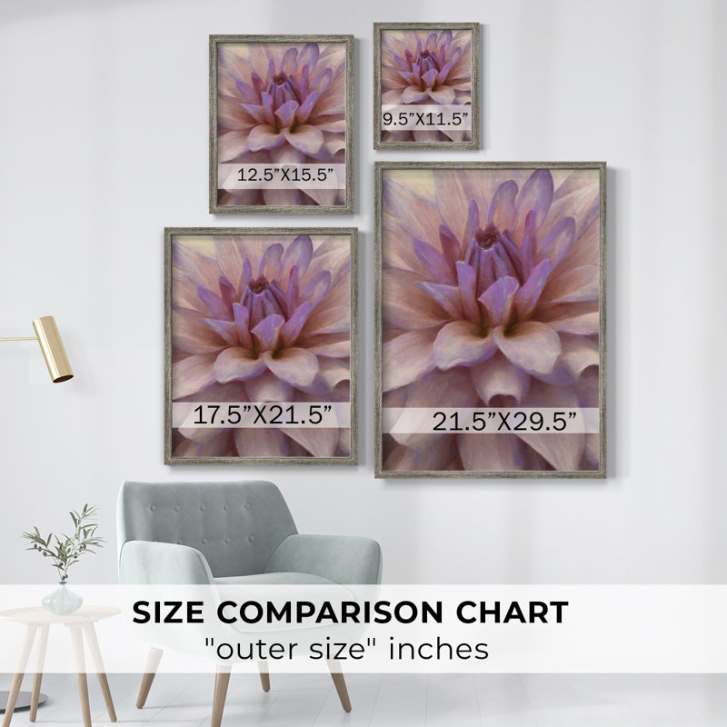 Soft Flower Petals II Framed Print - Solid Wood, 11" H x 9" W