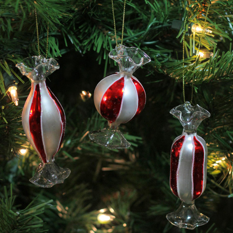 Ornements de Noël en verre 3 pi