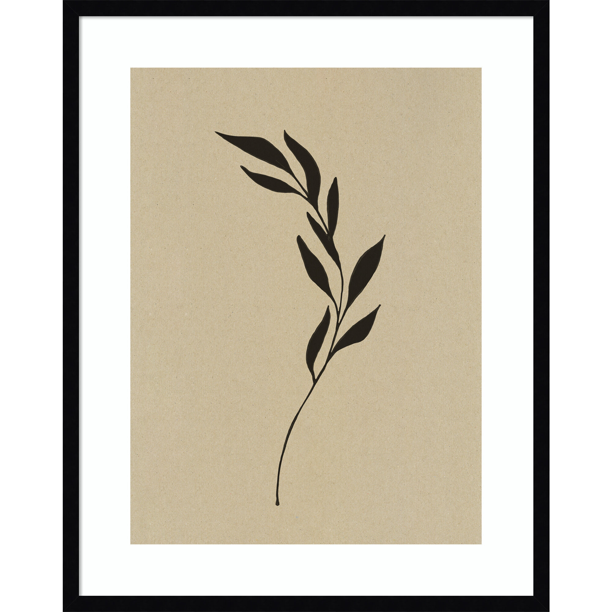 Joss & Main Vintage Botanical Minimalist Craft Sketch 2 Framed On Paper ...