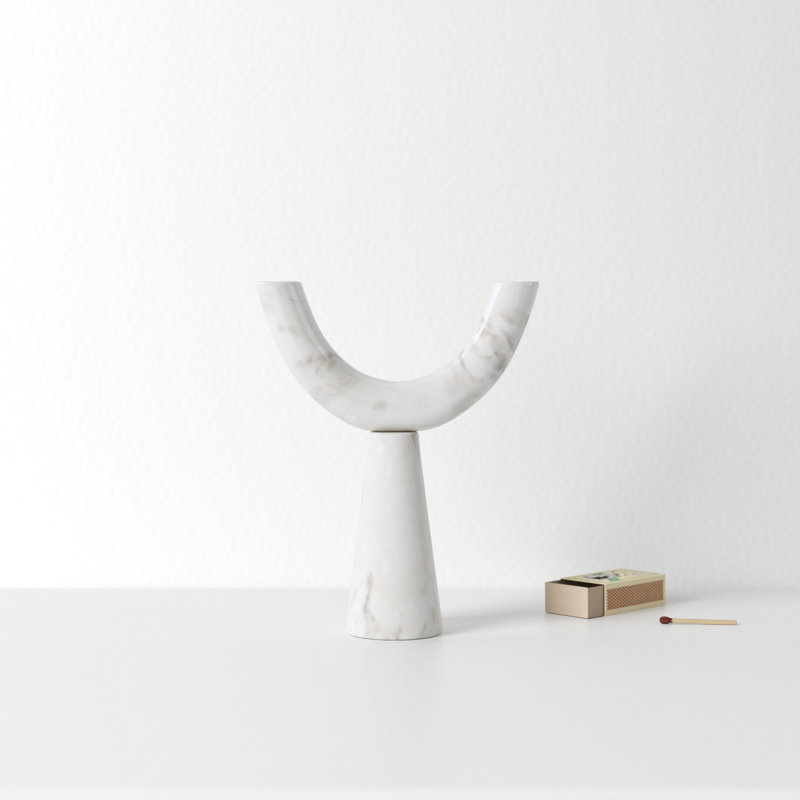 10'' H Marble Tabletop Candelabra