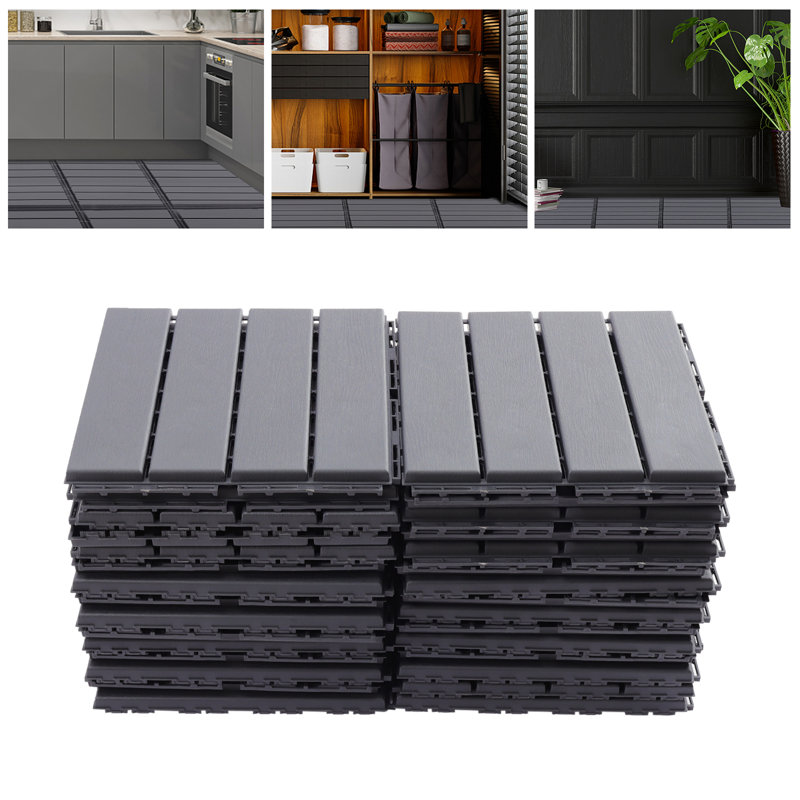 Carreau de terrasse emboîtable 11,81 po x 11,81 po Tec Pura