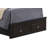 Sleek Dual-Purpose Black Storage Bed