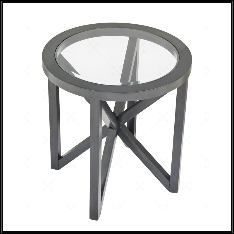 Modern Simple Glass Coffee Table, Gray