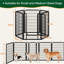 Panel Metal Exercise Pen With Door-124571612