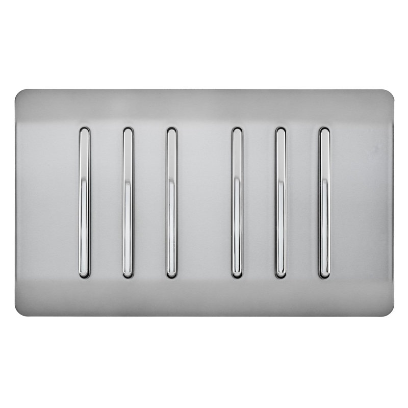Trendi Switch Gang 1 or 2 Way Light Switch, Steel