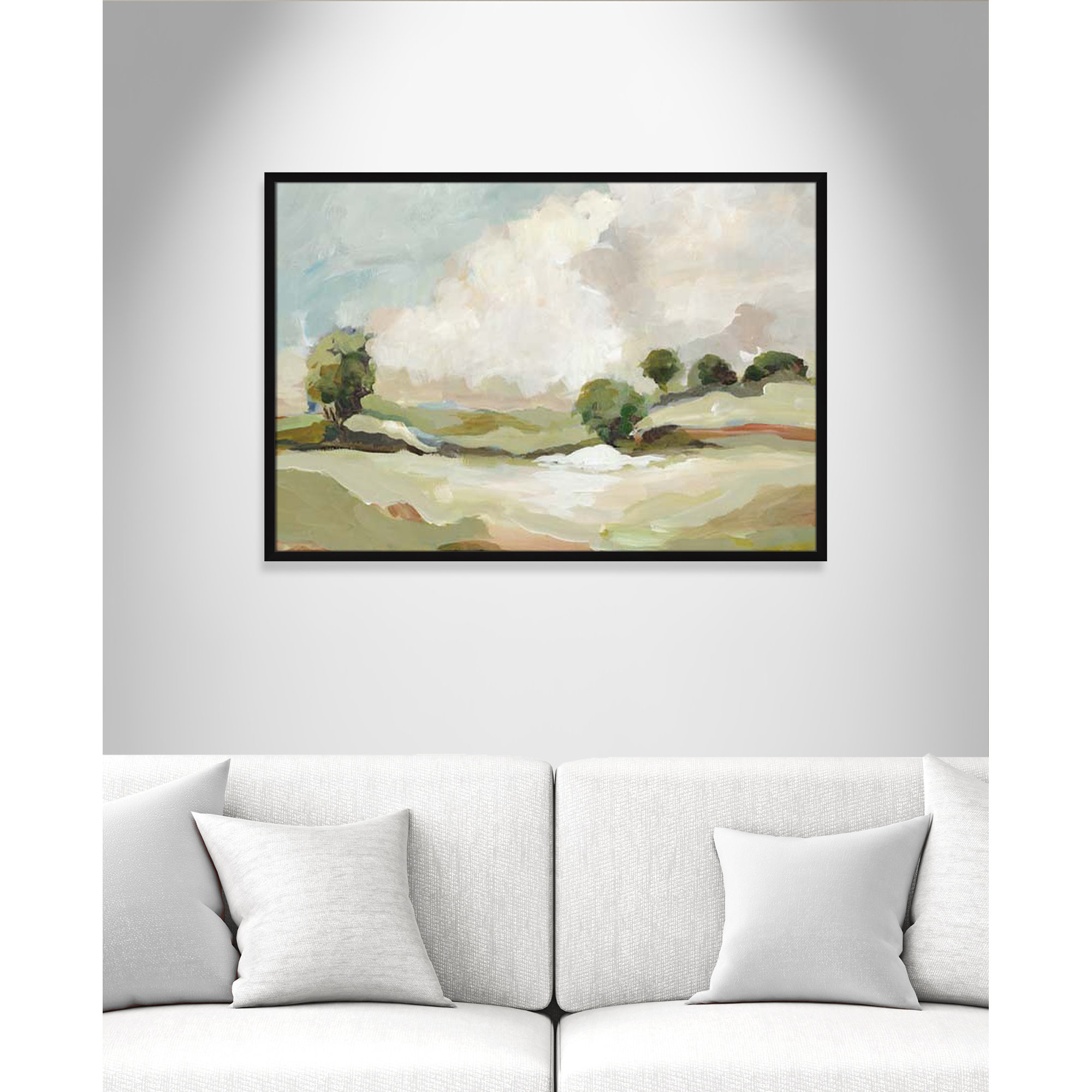 Pastoral Land by Allison Pearce, Black, 29.5" H x 41.5" W x 1.25" D