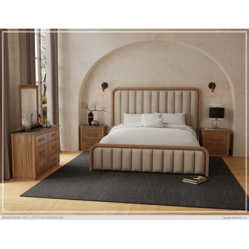 Lit tapissier standard Allicia, Grand