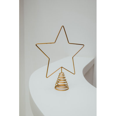 Gold Star Christmas Tree Topper