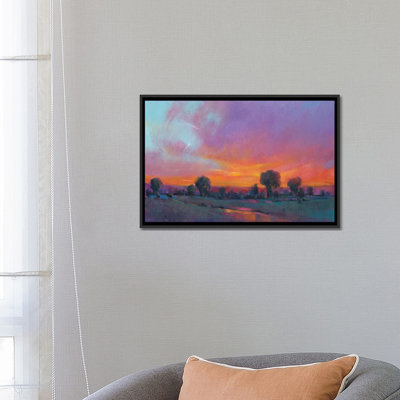 « flamboyant coucher de soleil i », reproduction de photo sur toile