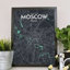 Moscow City Map - Unframed Graphic Art Print on Paper-896786353-896786358