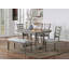 Dining Bench Padded Seat 1Pc Bench Kitchen Dining Room Wire-Brushed Finish