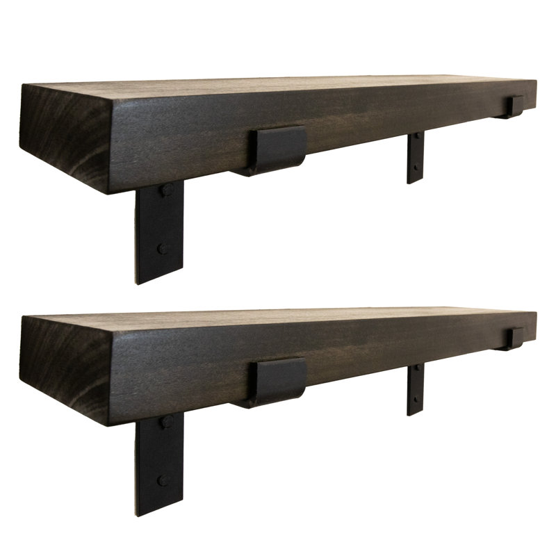 Emerald Lee 2 Piece Poplar Bracket Shelf, 2" H x 67" W x 7" D
