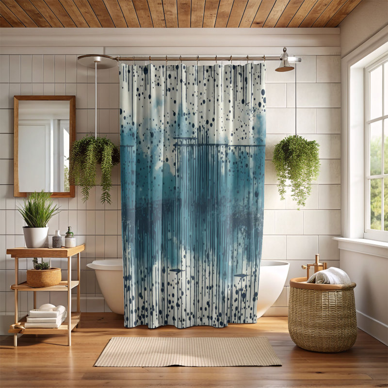 Hartwin Shower Curtain, 74"H x 71"W