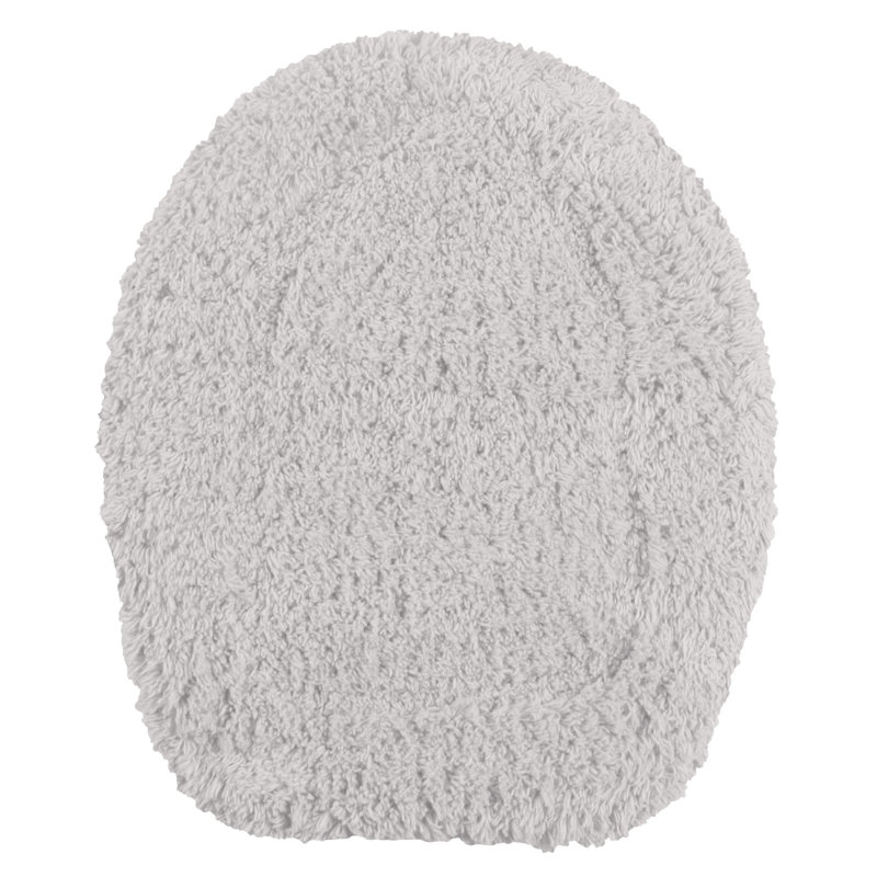 Couvercle de toilette 100% coton, doux et lavable à la machine 18 po x 18 po, Gris clair