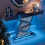 Console à miroir avec lumière à DEL, canapé d'entrée de 47,2 po de long avec base triangulaire, table d'appoint moderne moderne avec grand tiroir pour le salon, le couloir, le vestibule, l'entrée-1023200574